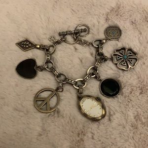 Lucky Brand charm bracelet toggle clasp watch